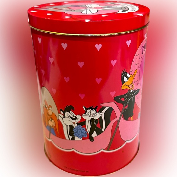 VTG 1990 LOONEY TUNES BUGS BUNNY BRACHS VALENTINE TIN WARNER BROS no chocolate - Picture 5 of 11
